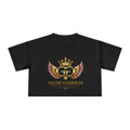 Glow Crest Crop Tee — "Wear Your Light Live Your Glow" Women's Graphic Top